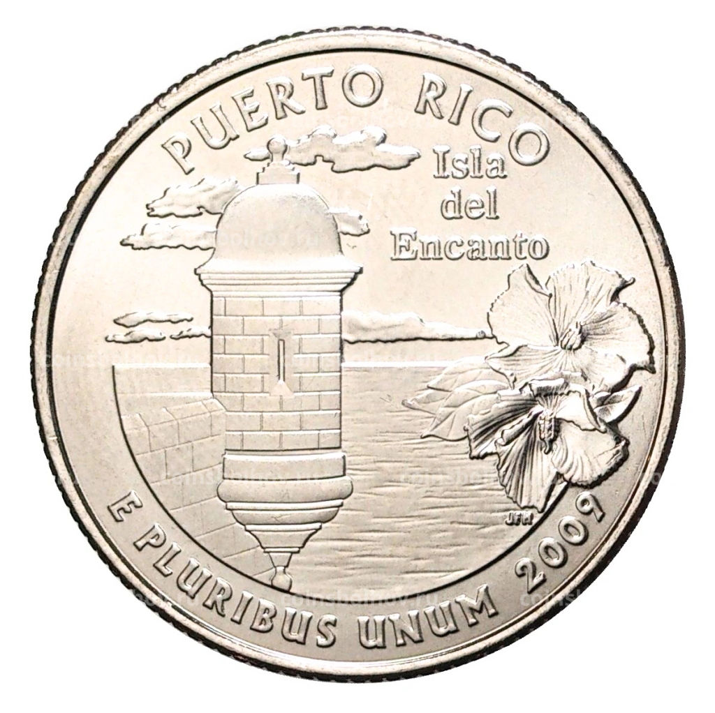 25 центов (1/4 доллара) 2009 года D США Штаты и территории  Пуэрто-Рико