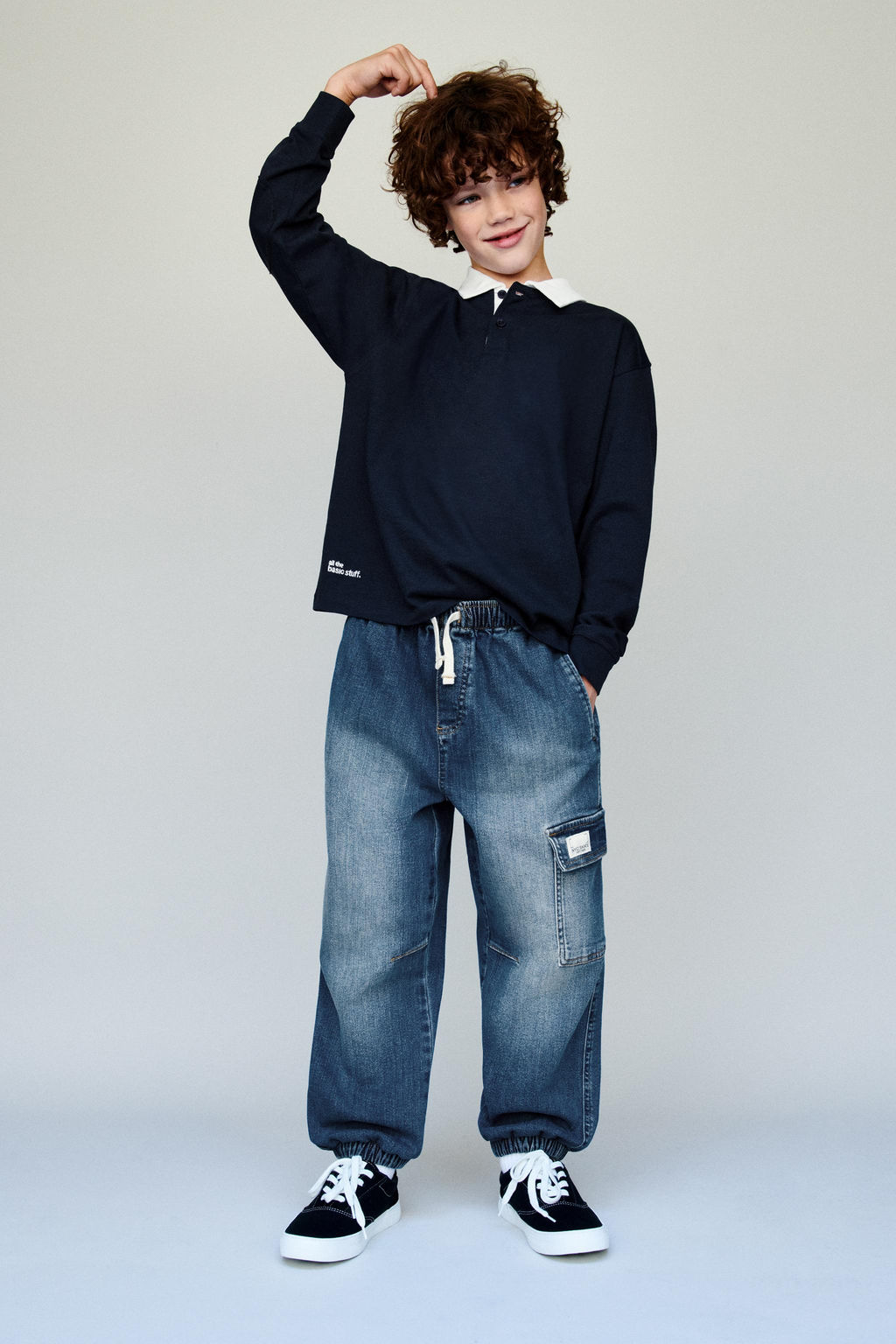 DENIM CARGO JOGGERS - Zara фото 5