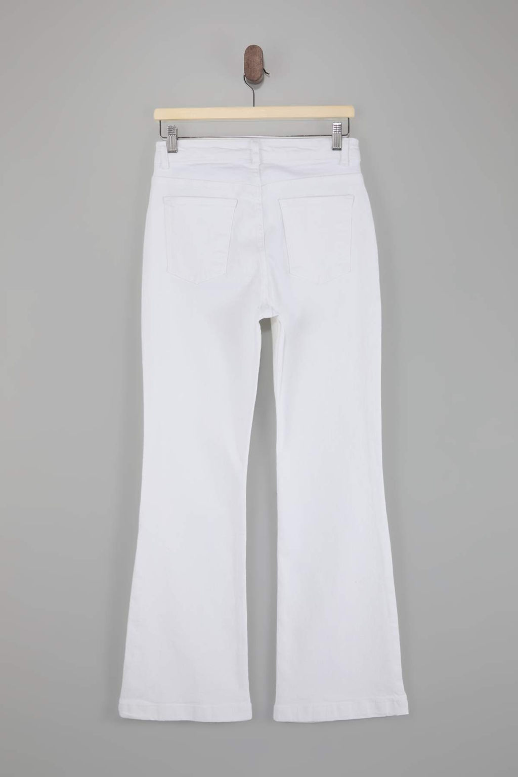 Beyaz Yuksek Bel Comfort/Esnek Ispanyol Paca Flare Jeans TWOAW26JE00047