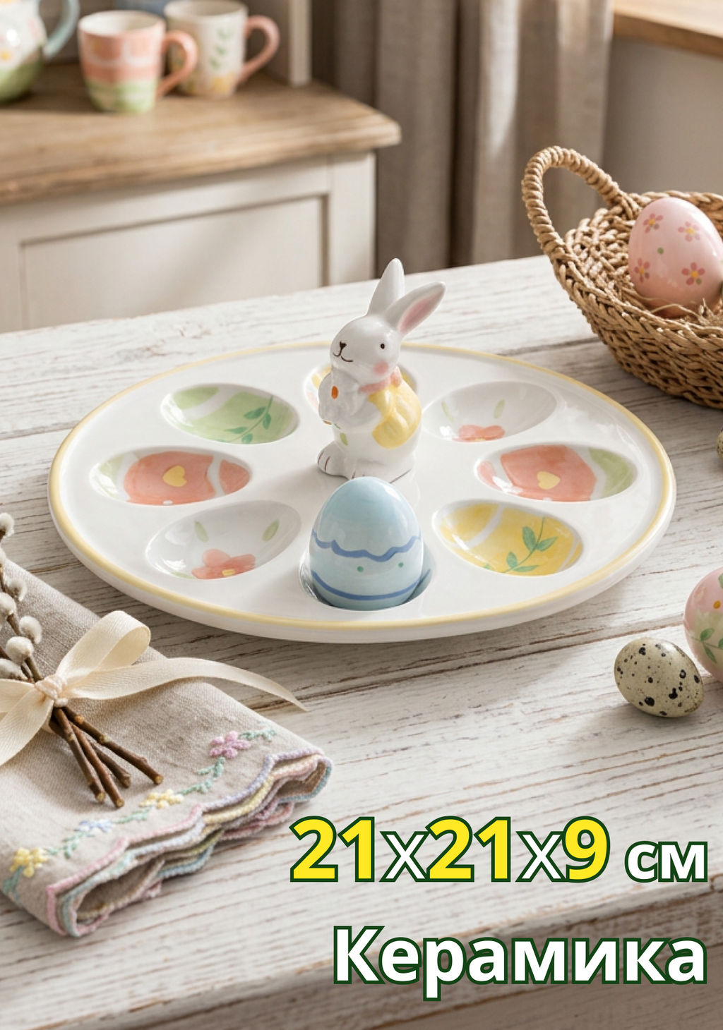 ПОДСТАВКА ДЛЯ ЯИЦ 20.7*20.7*8,8 СМ