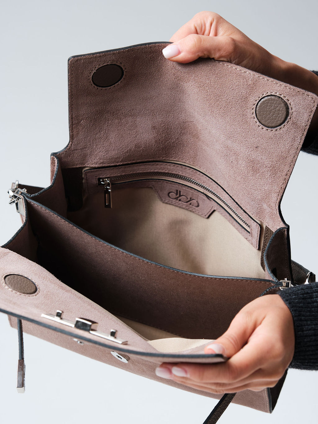 Замшевая сумка Rachel DBR 31361 капучино  фото 8