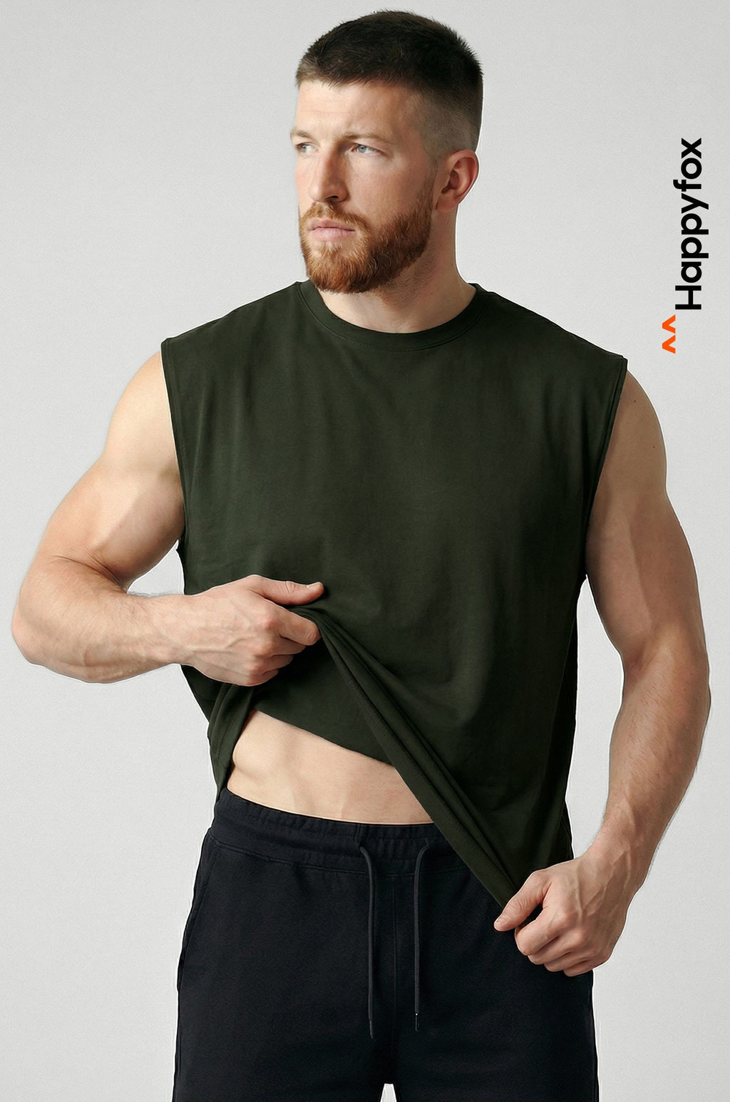 Мужская футболка оверсайз без рукавов Happyfox - Happy fox фото 32