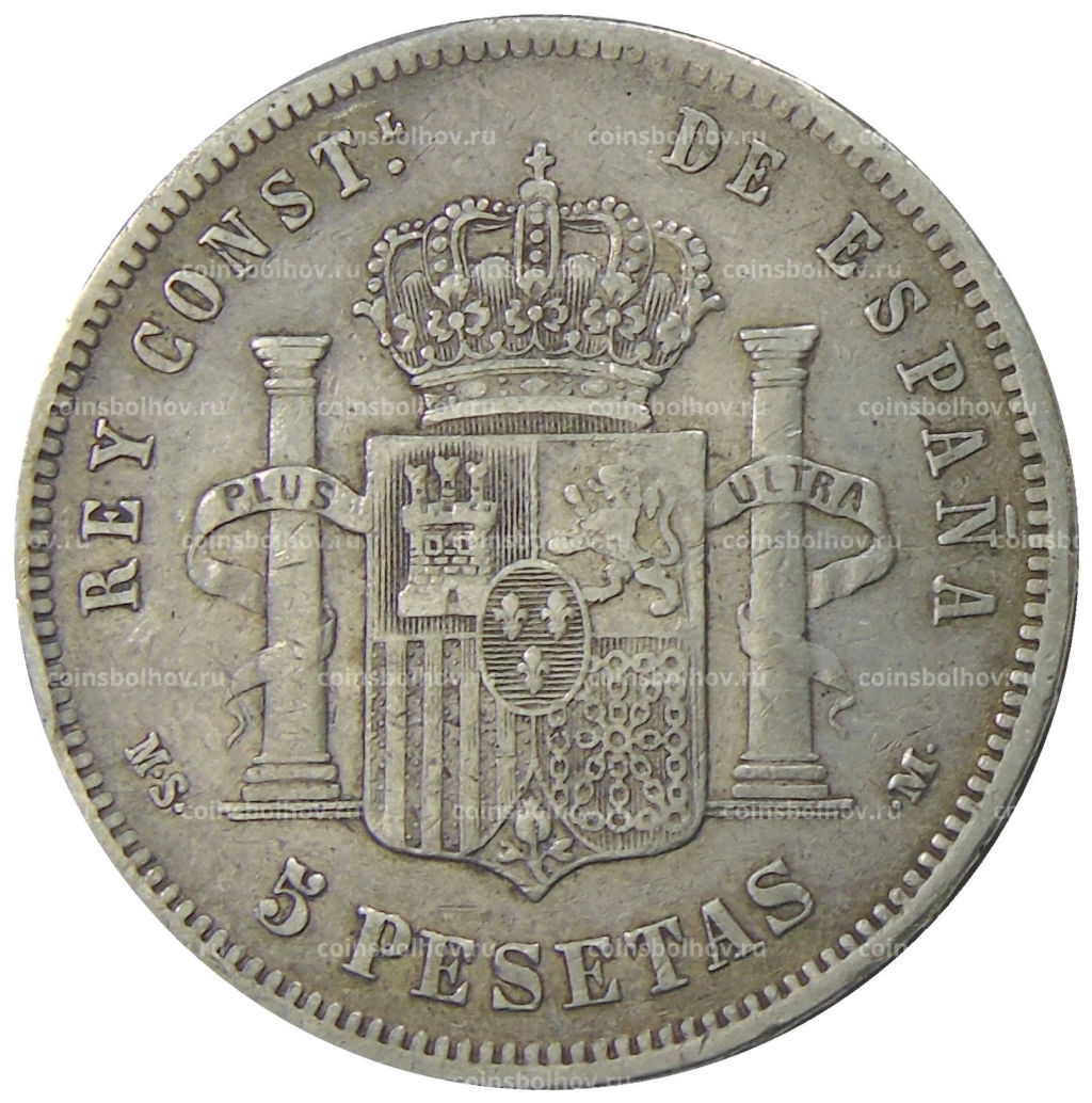 5 песет 1885 года Испания