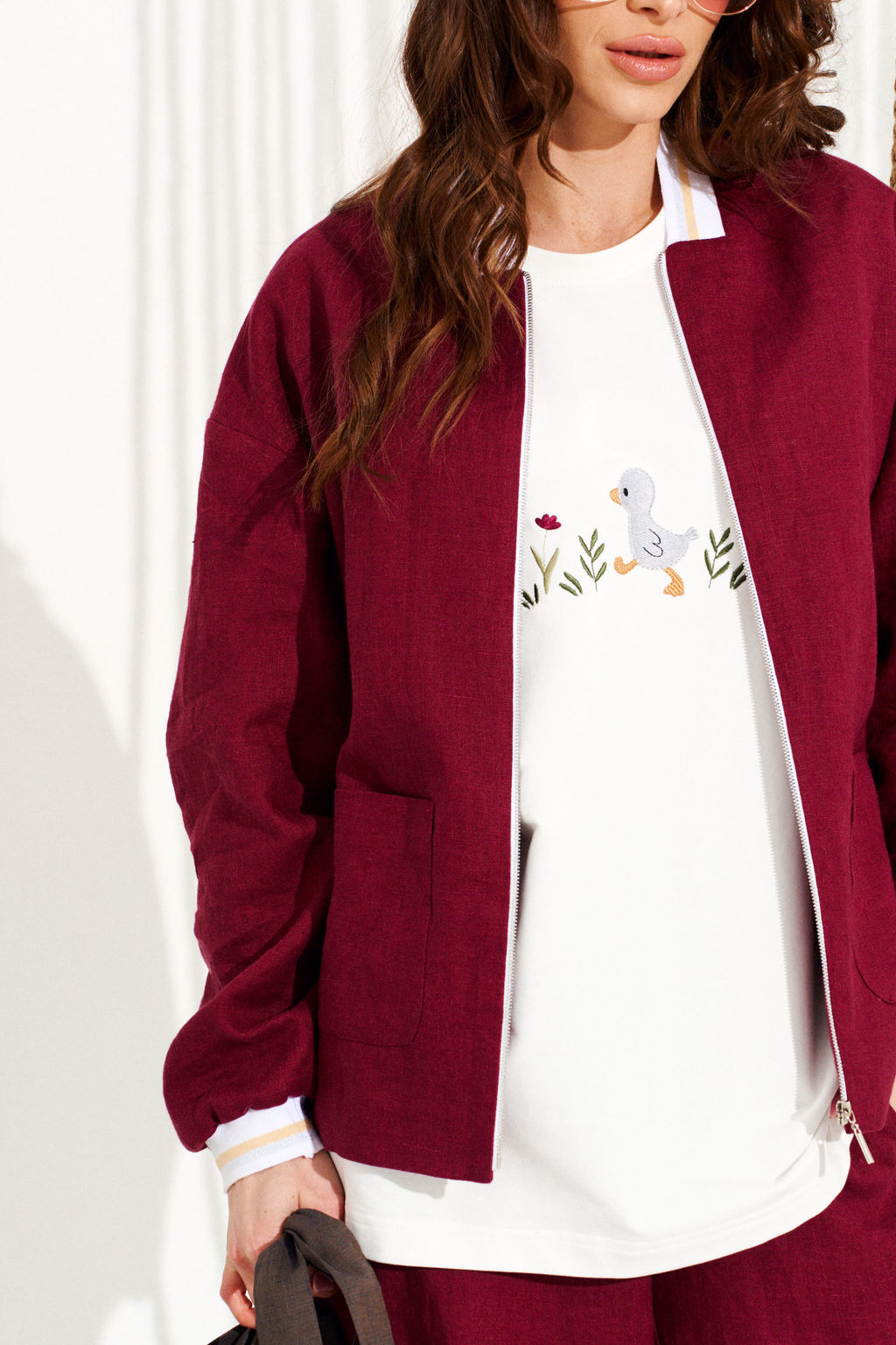 костюм женский 2-х предметный (блузон + Брюки) - Elletto фото 5