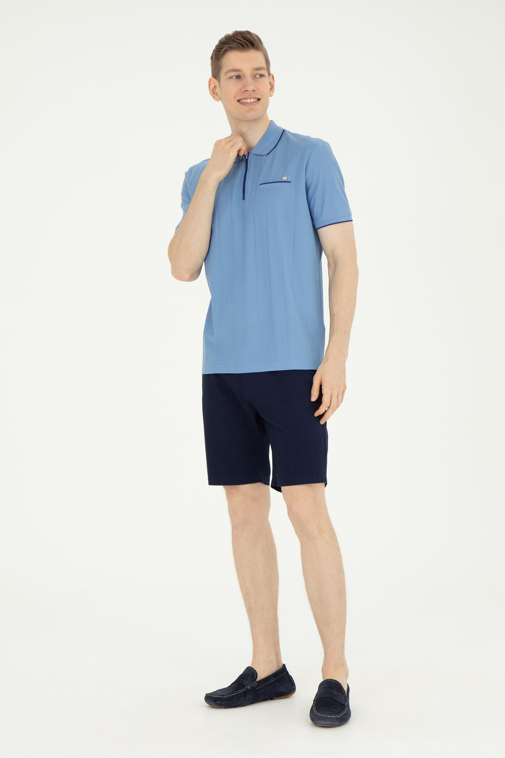 Мужские темно-синие тканые шорты - U.s. polo assn фото 3