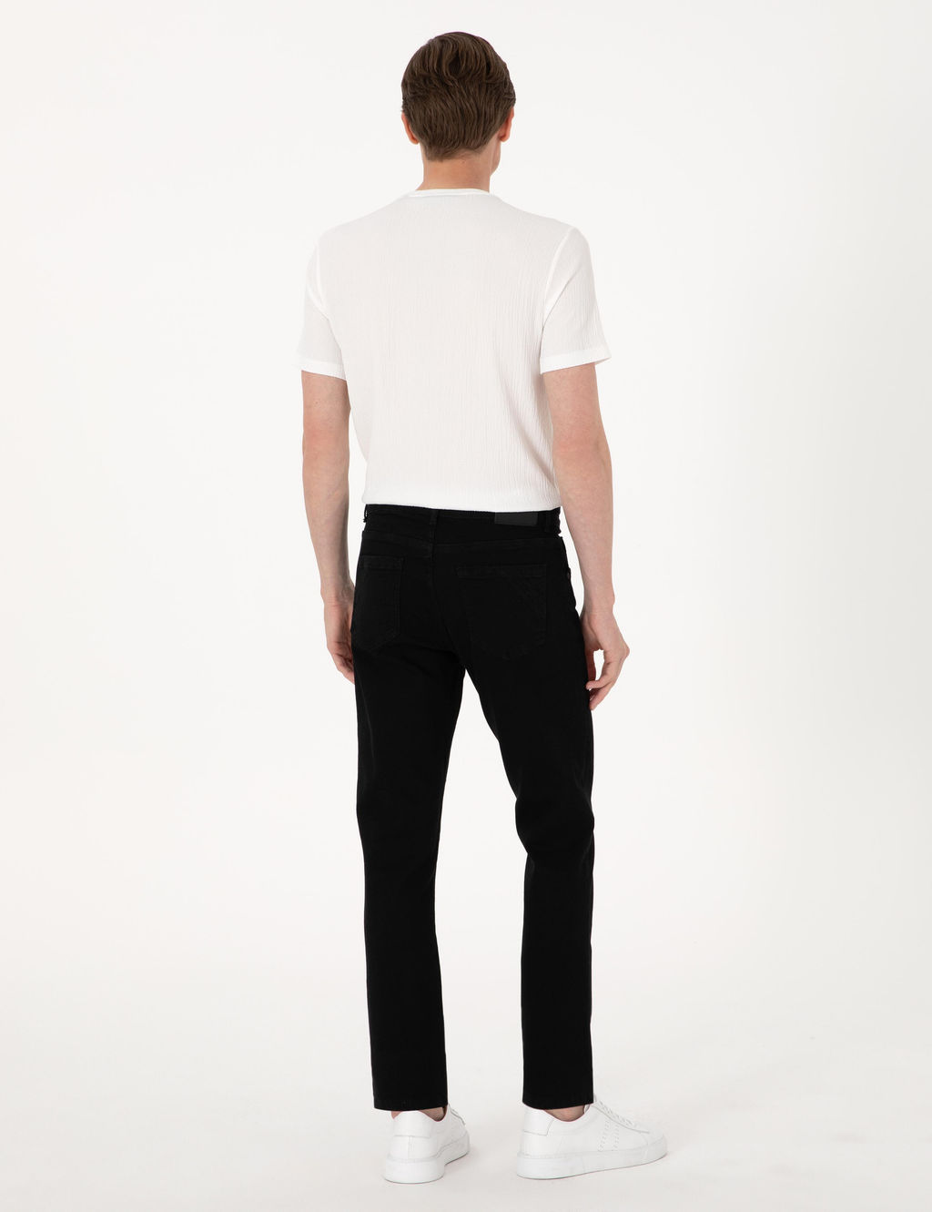 Siyah Straight Fit Jean Pantolon