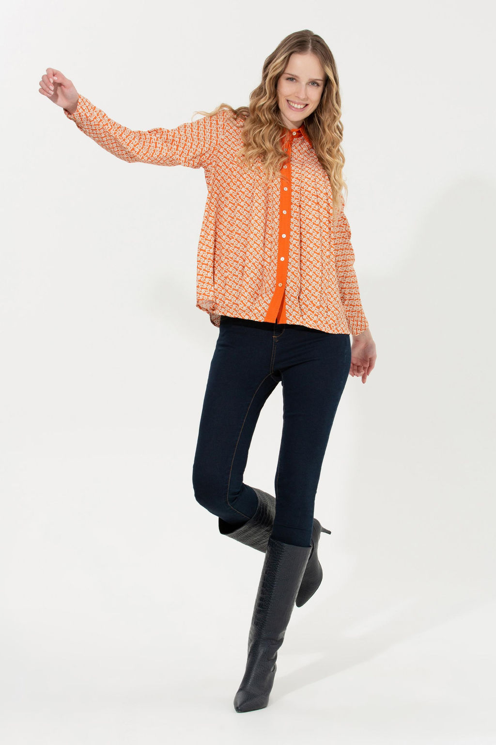 U. S. Polo Assn Женская рубашка с длинным рукавом с плиткой - U.s. polo assn фото 3