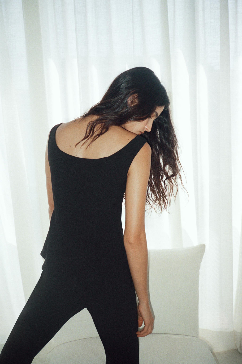 CREPE FLARE TROUSERS