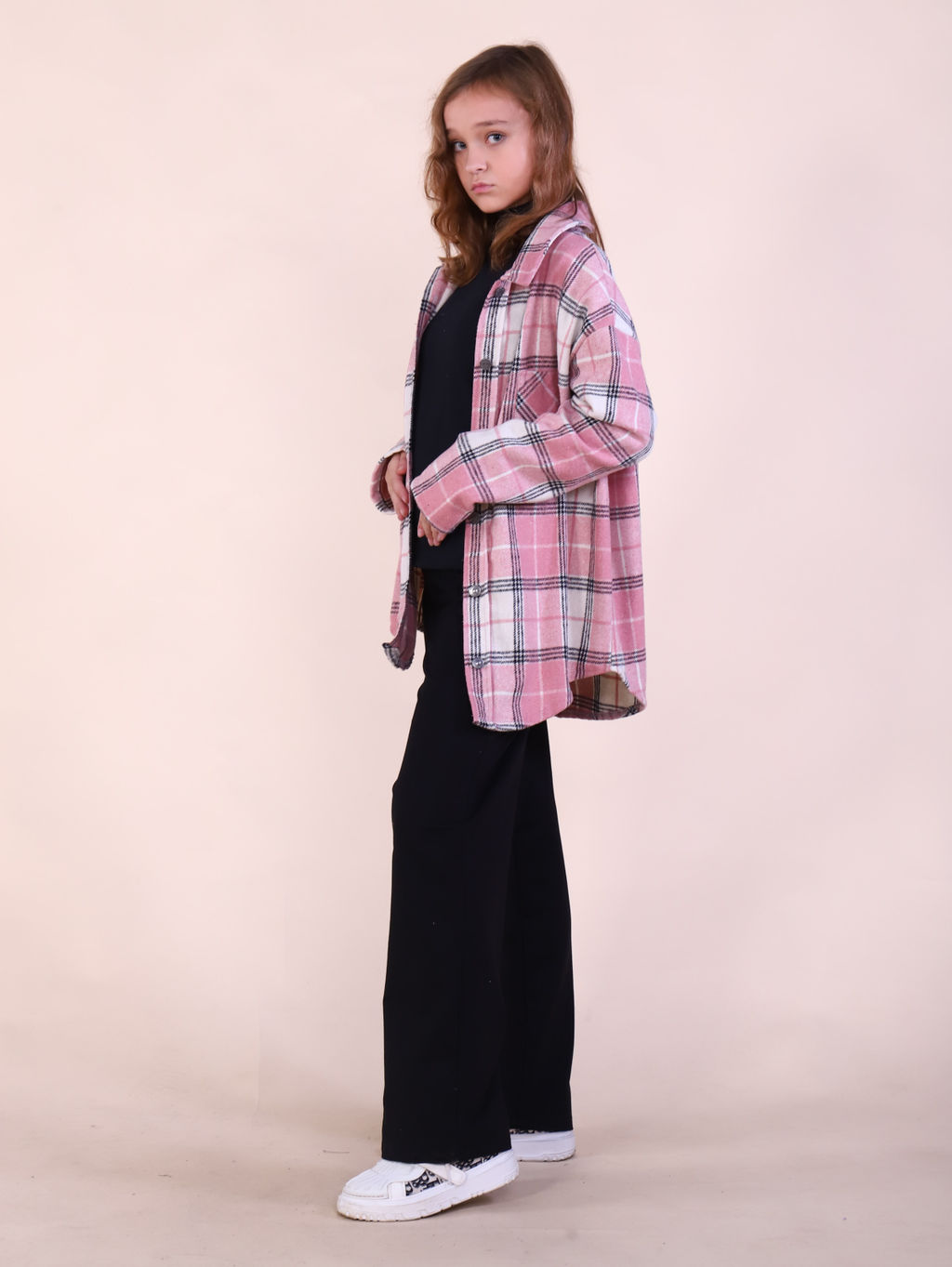 Рубашка Гранж коричневая клетка - Ладошки фото 48