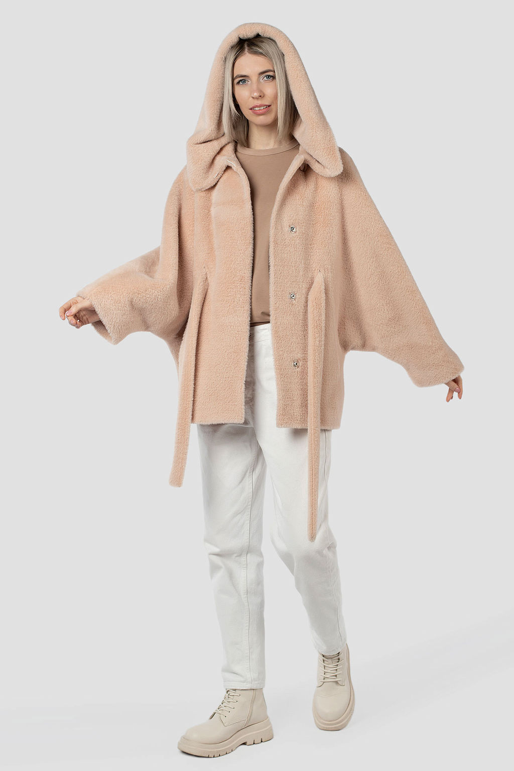 Пальто женское демисезонное (пояс) - El podio фото 3