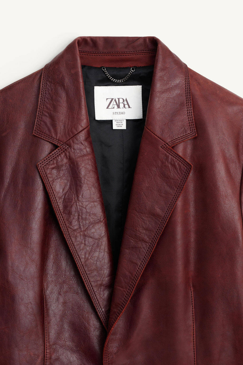 LIMITED EDITION LEATHER SUIT BLAZER - Zara фото 8