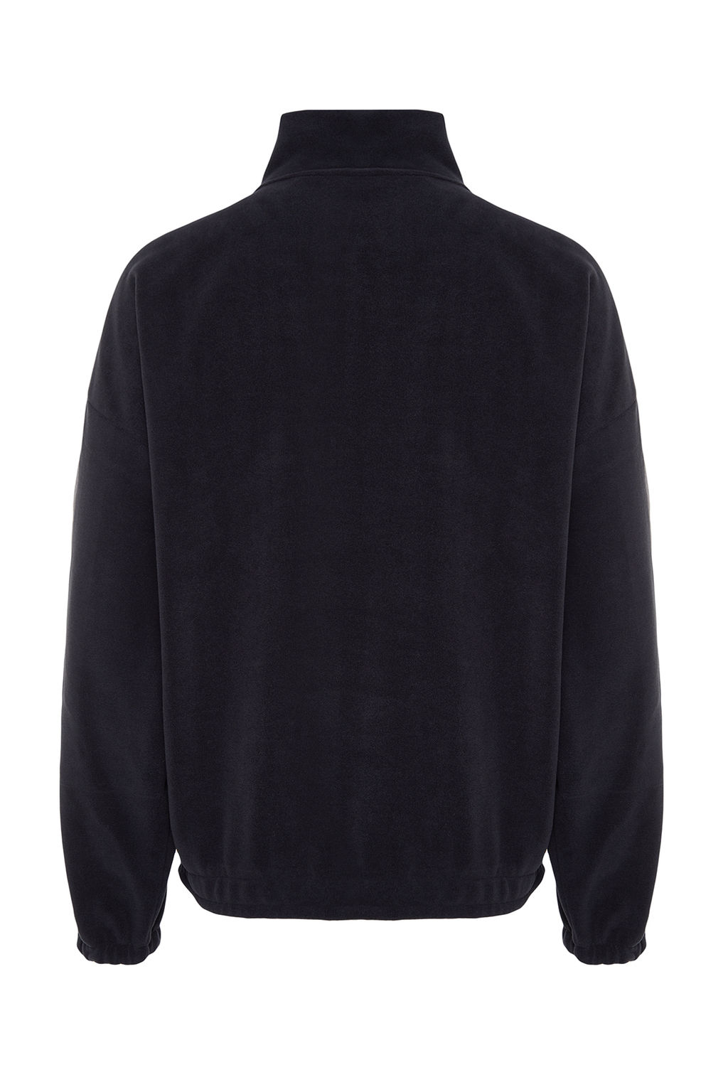 Antrasit Unisex Oversize/Genis Kesim Dik Yaka Anti-pilling Polar Sweatshirt TMNAW24SW00034