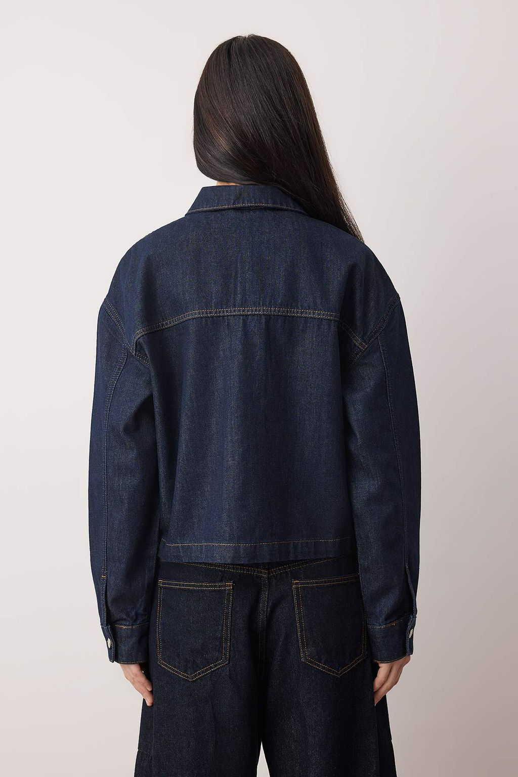 Koyu Mavi Cep Detayl? Regular Denim Ceket TWOAW26CE00038