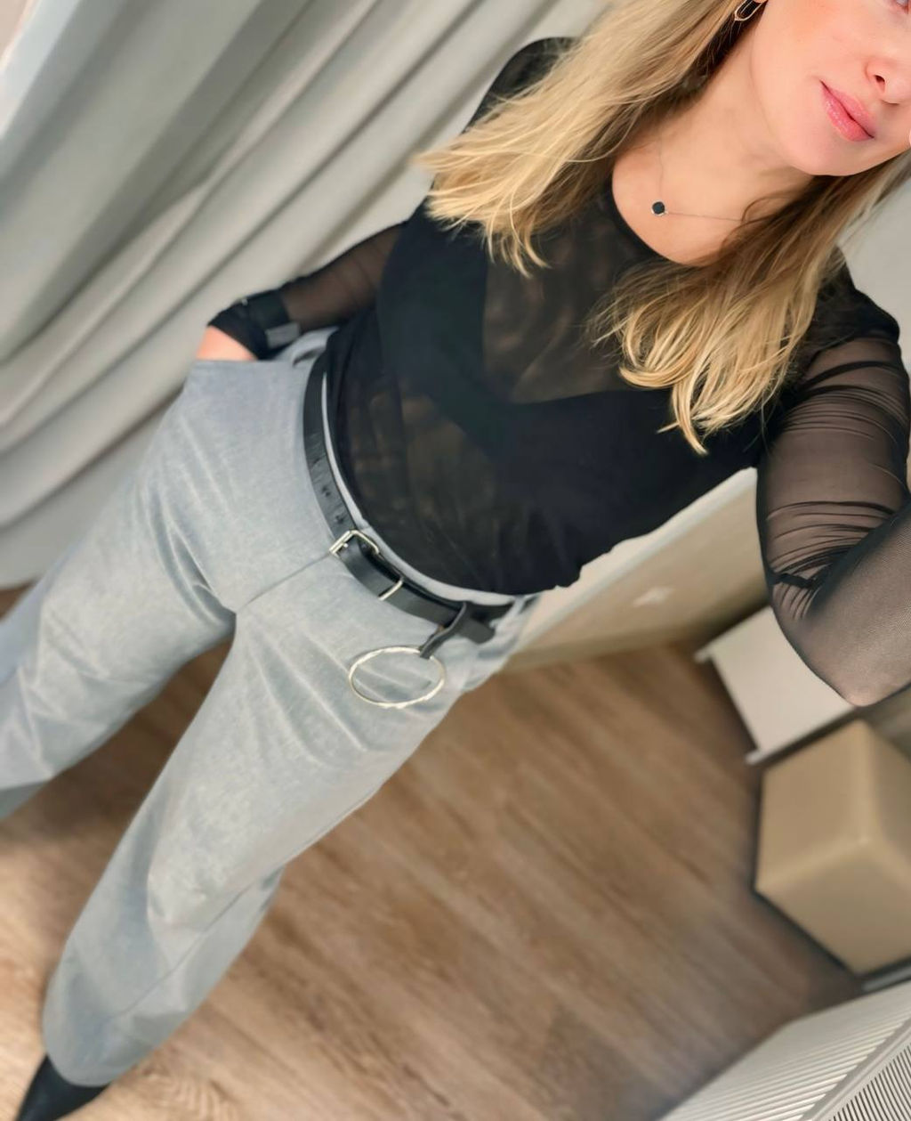 из трикотажного полотна -сетки двухслойный лонгслив джемпер - Prima linea фото 18