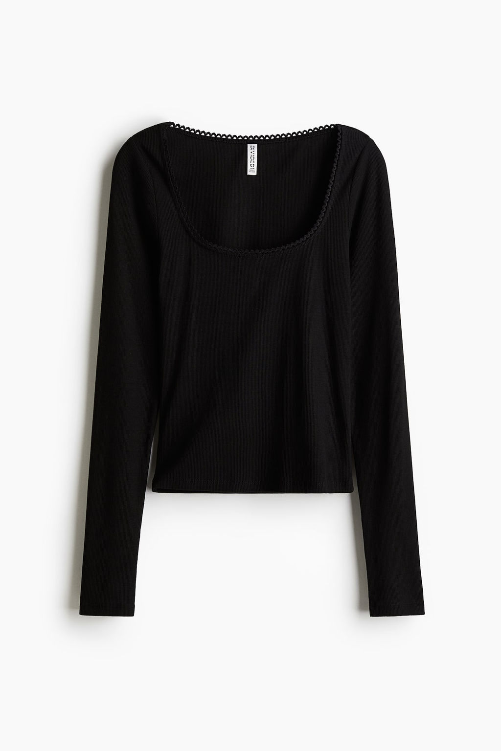 Top de algodon con ribete de picot - H&m фото 5