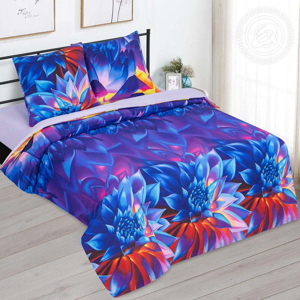 Постельное белье Сияние (поплин DE LUXE) Евро/Пододеяльник: 1 шт. - 215*200; Простыня: 1 шт. - 215*240; Наволочка: 2 шт. - 70*70; DE LUXE