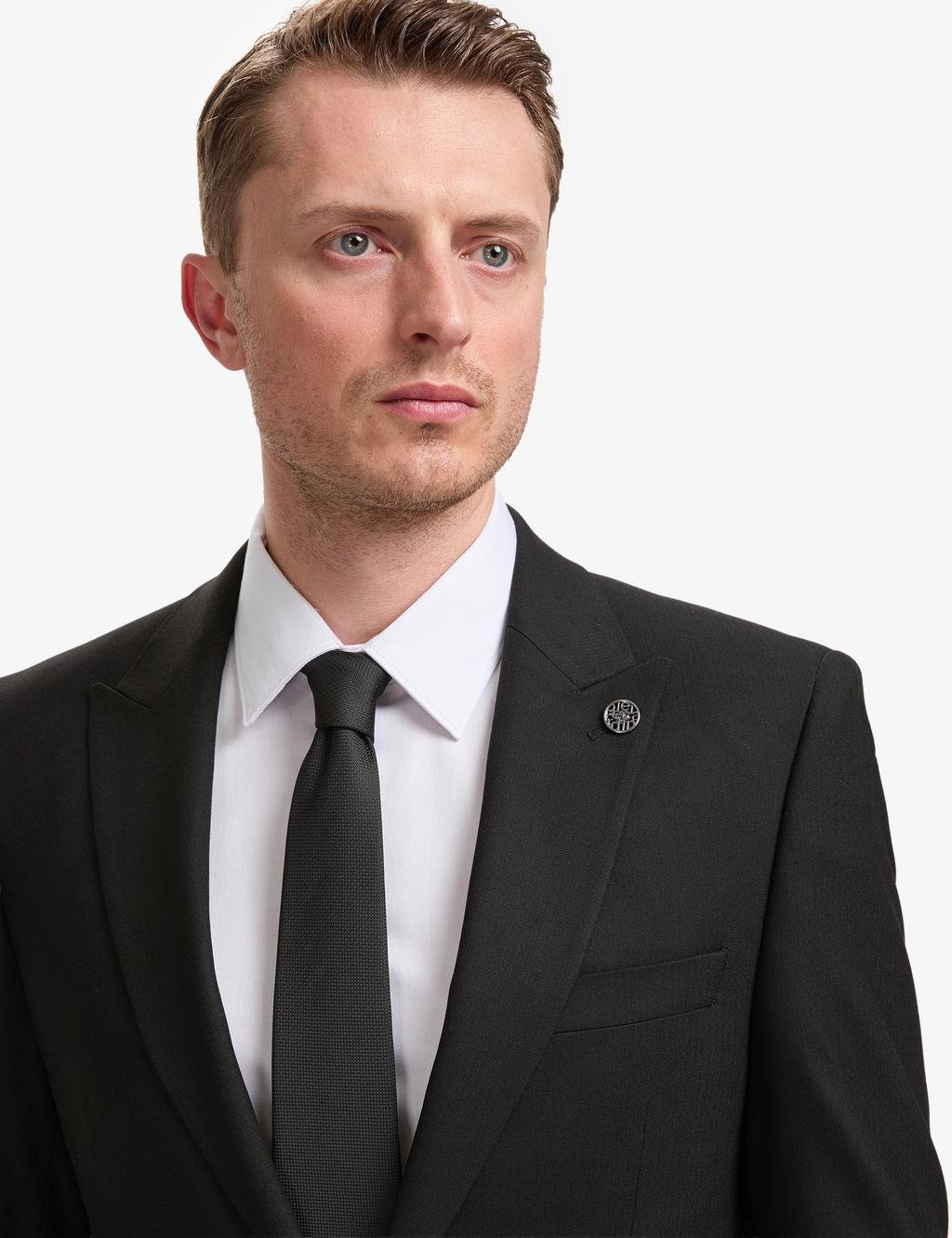 Siyah Slim Fit Tak_m Elbise