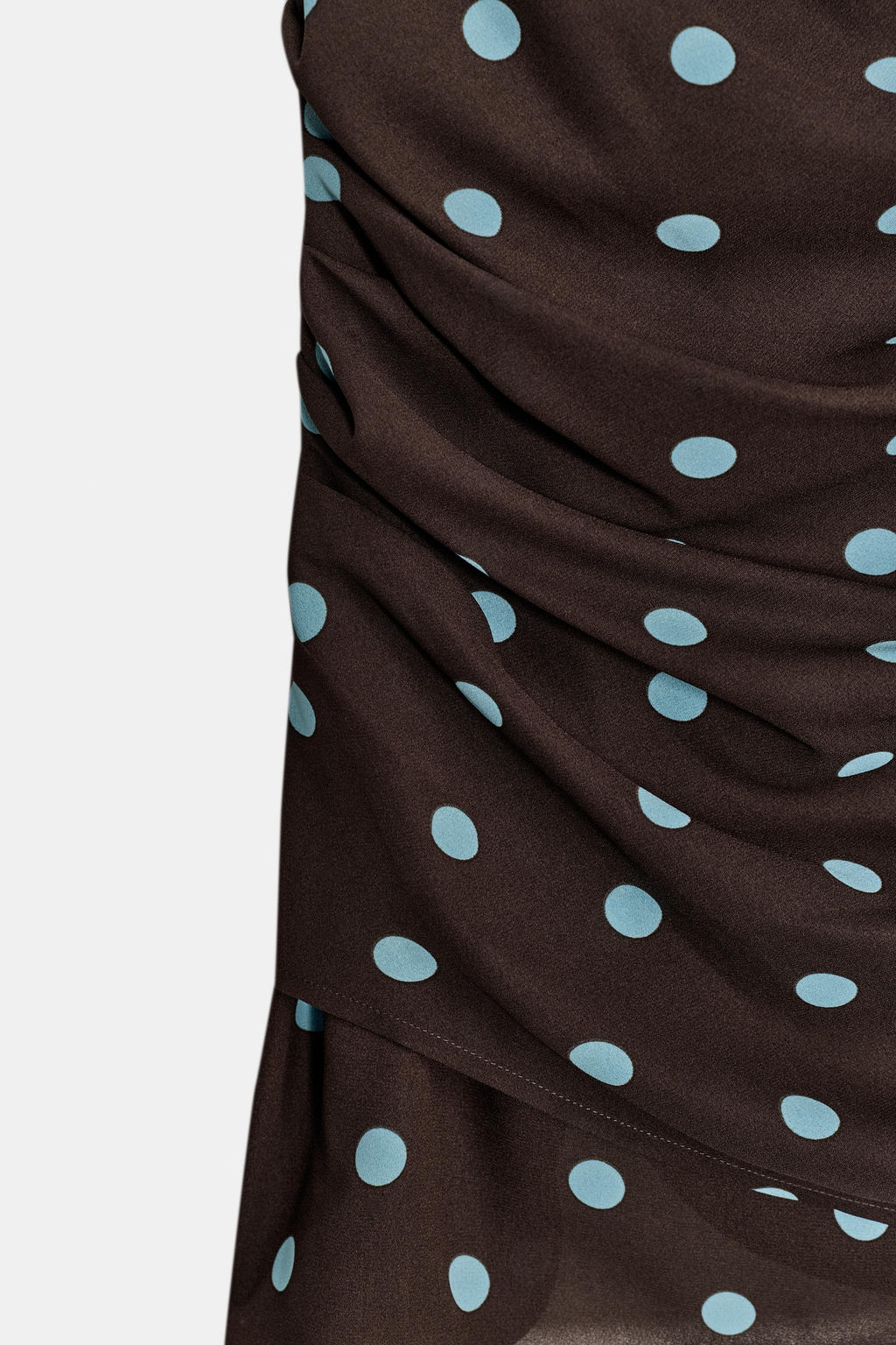 VESTIDO MINI LUNARES / Marr?n-Azul - Zara фото 7