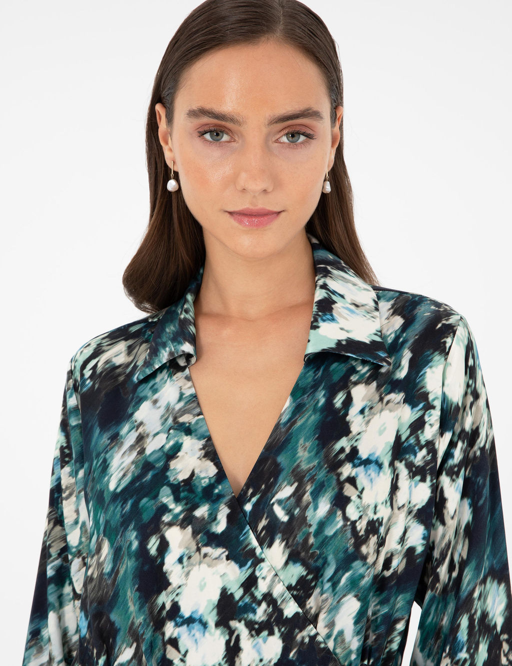 Koyu Ye_il Comfort Fit Dokuma Elbise - Pierre cardin фото 4