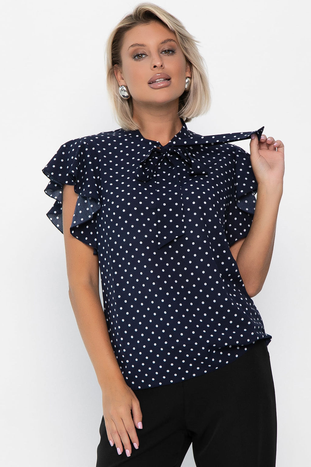 Блуза Челси (синяя) Б13948-6М - Lt collection фото 2