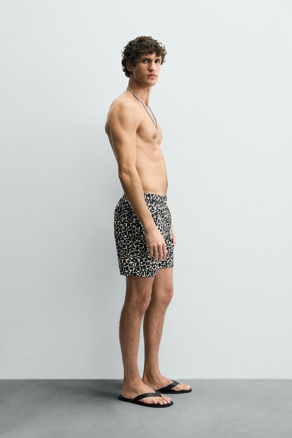 GEOMETRIC PRINT LONG SWIMMING TRUNKS - Zara фото 4