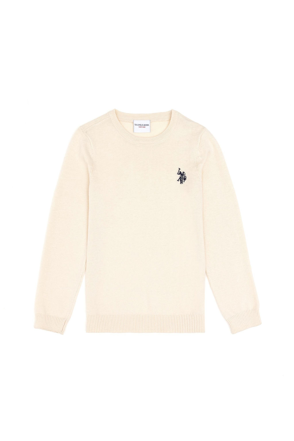Кремовый базовый свитер для девочек Неожиданная скидка в корзине - U.s. polo assn фото 2