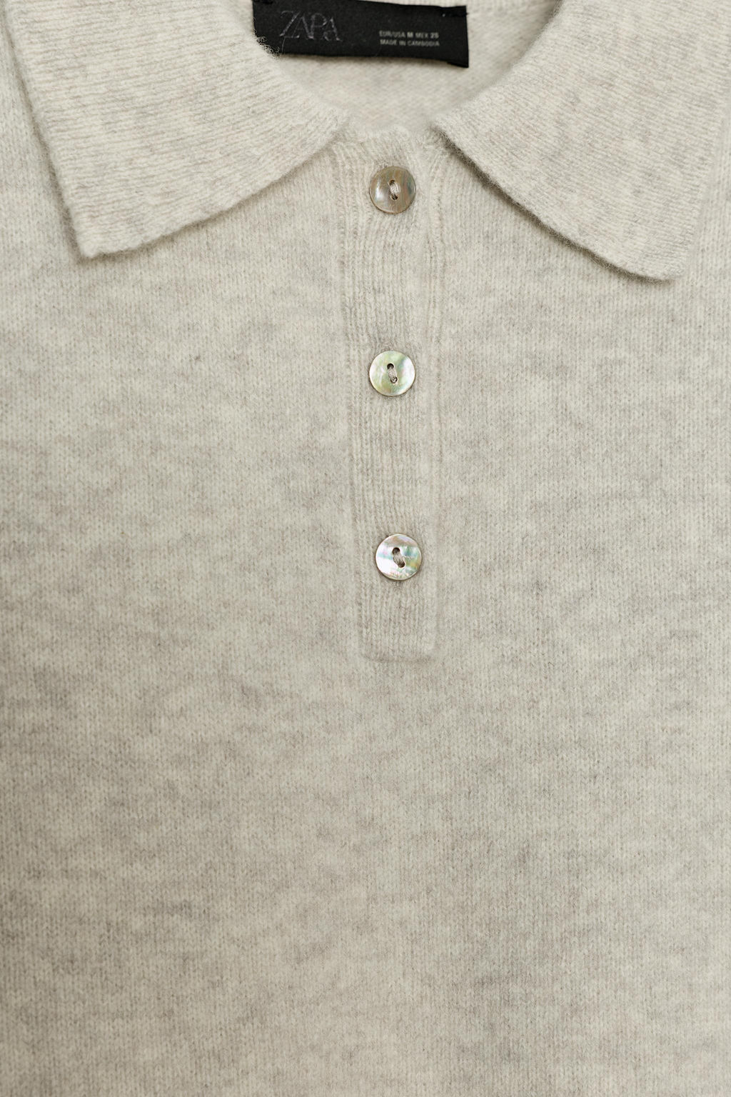 PLAIN 100% WOOL POLO SHIRT - Zara фото 8