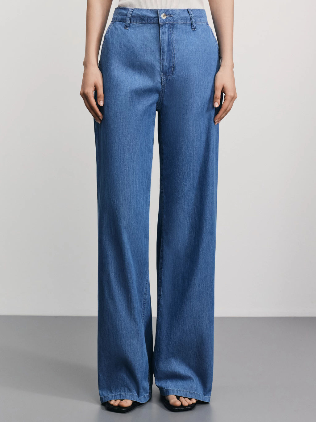 Джинсы wide leg со средней посадкой / Zarina  фото 2