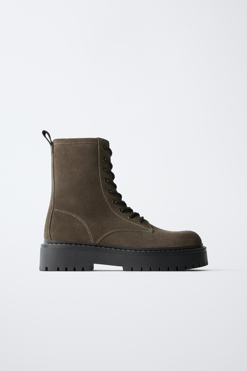 BOTA CORDONES PIEL / Gris - Zara фото 2