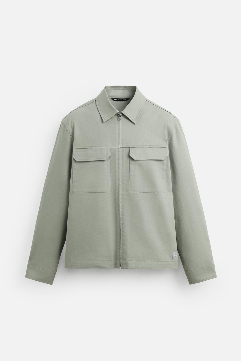 RELAXED FIT ZIP-UP OVERSHIRT - Zara фото 25
