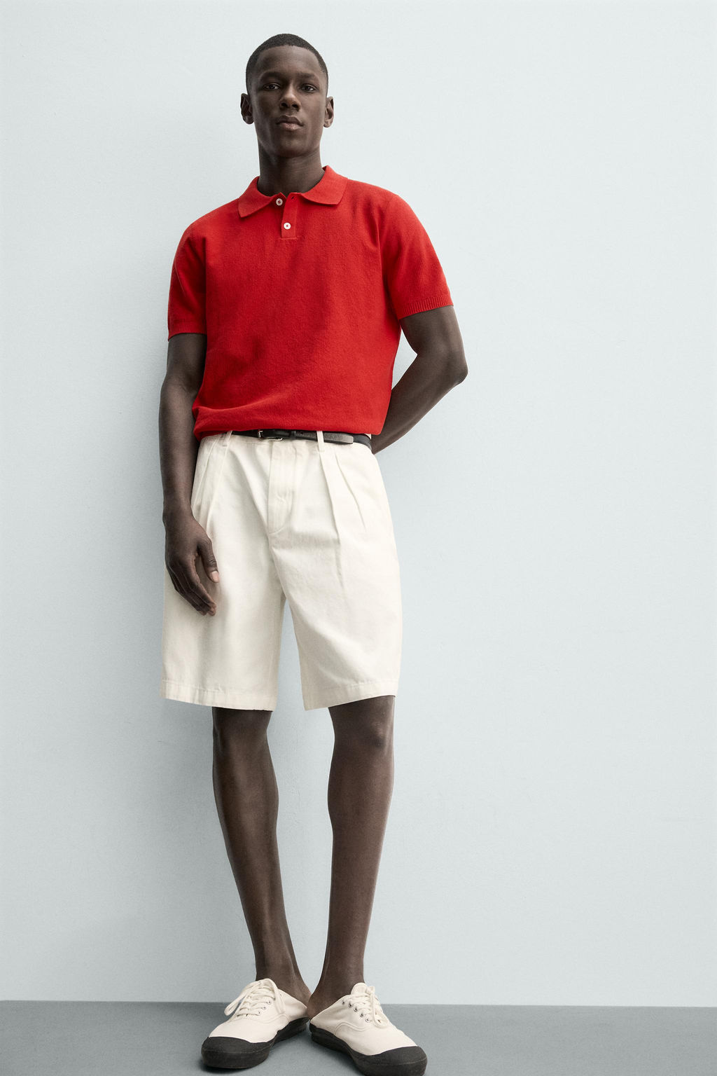 POLO PUNTO REGULAR FIT ESTRUCTURA / Rojo - Zara фото 7
