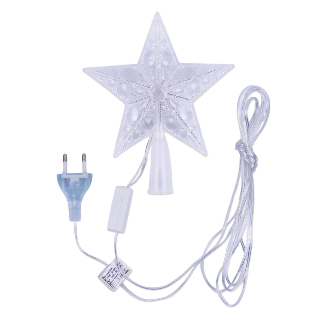 ULD-H1516-010/DTA MULTI STAR Украшение светодиодное для ёлки Звезда, 15см. 10 светодиодов. Разноцветный свет. Прозрачный провод. TM Uniel.