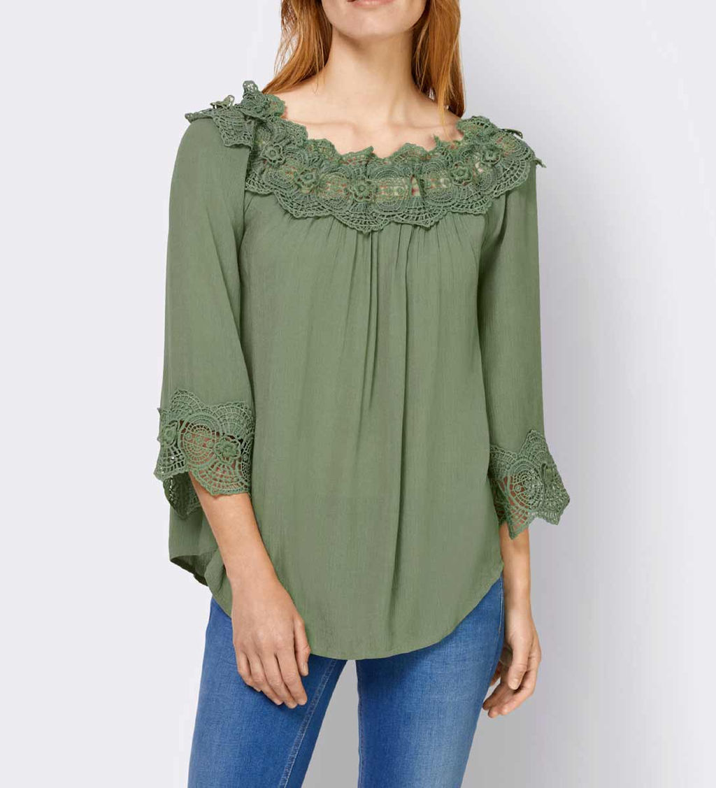 Блузка, хаки - Linea tesini фото 3