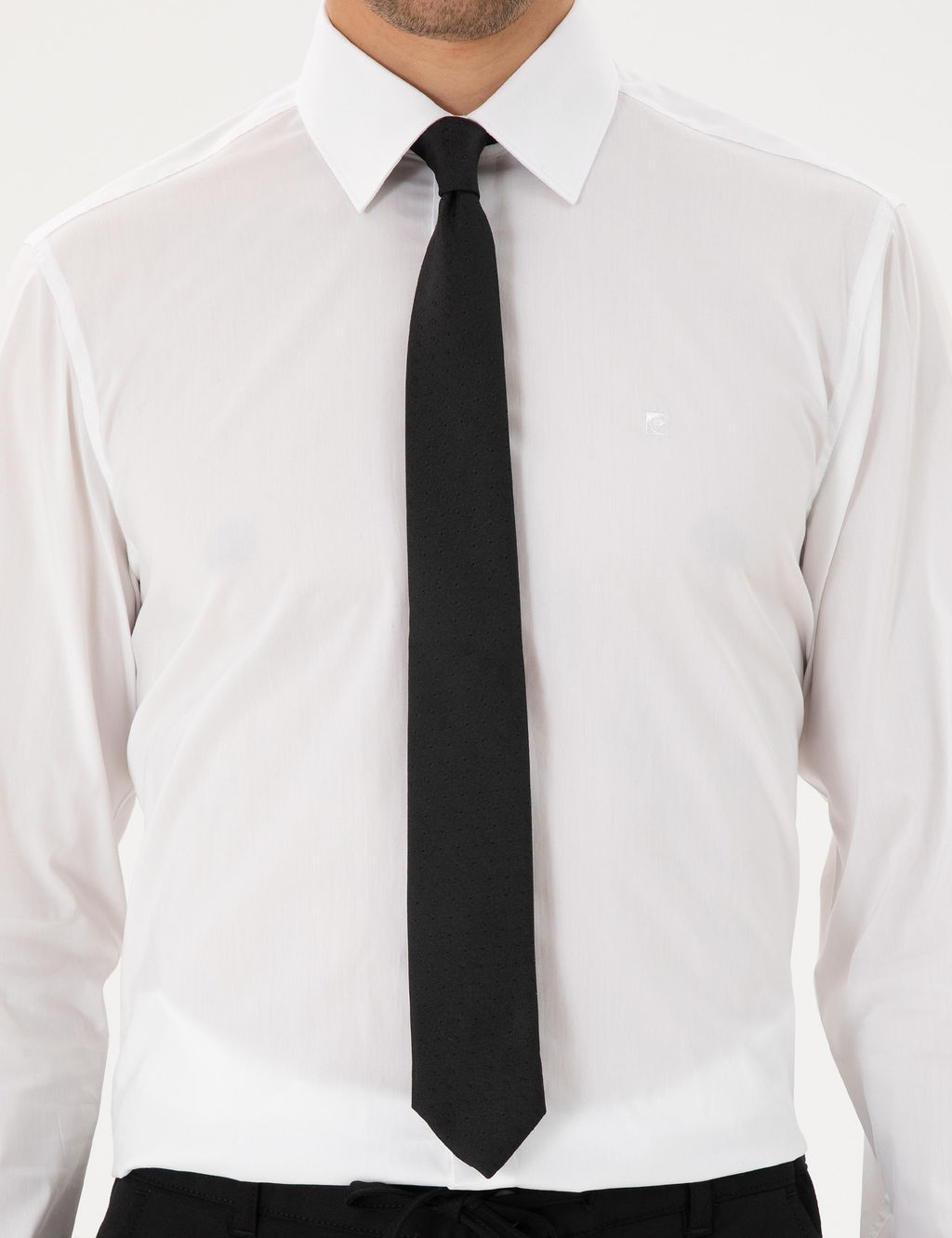 Beyaz Slim Fit Uzun Kollu Basic G_mlek - Pierre cardin фото 6