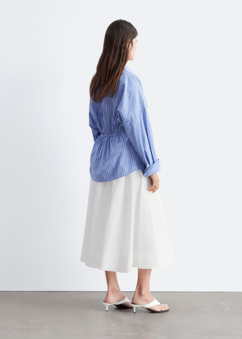 Camisa de popelina de algod?n con cord?n de ajuste - H&m фото 2