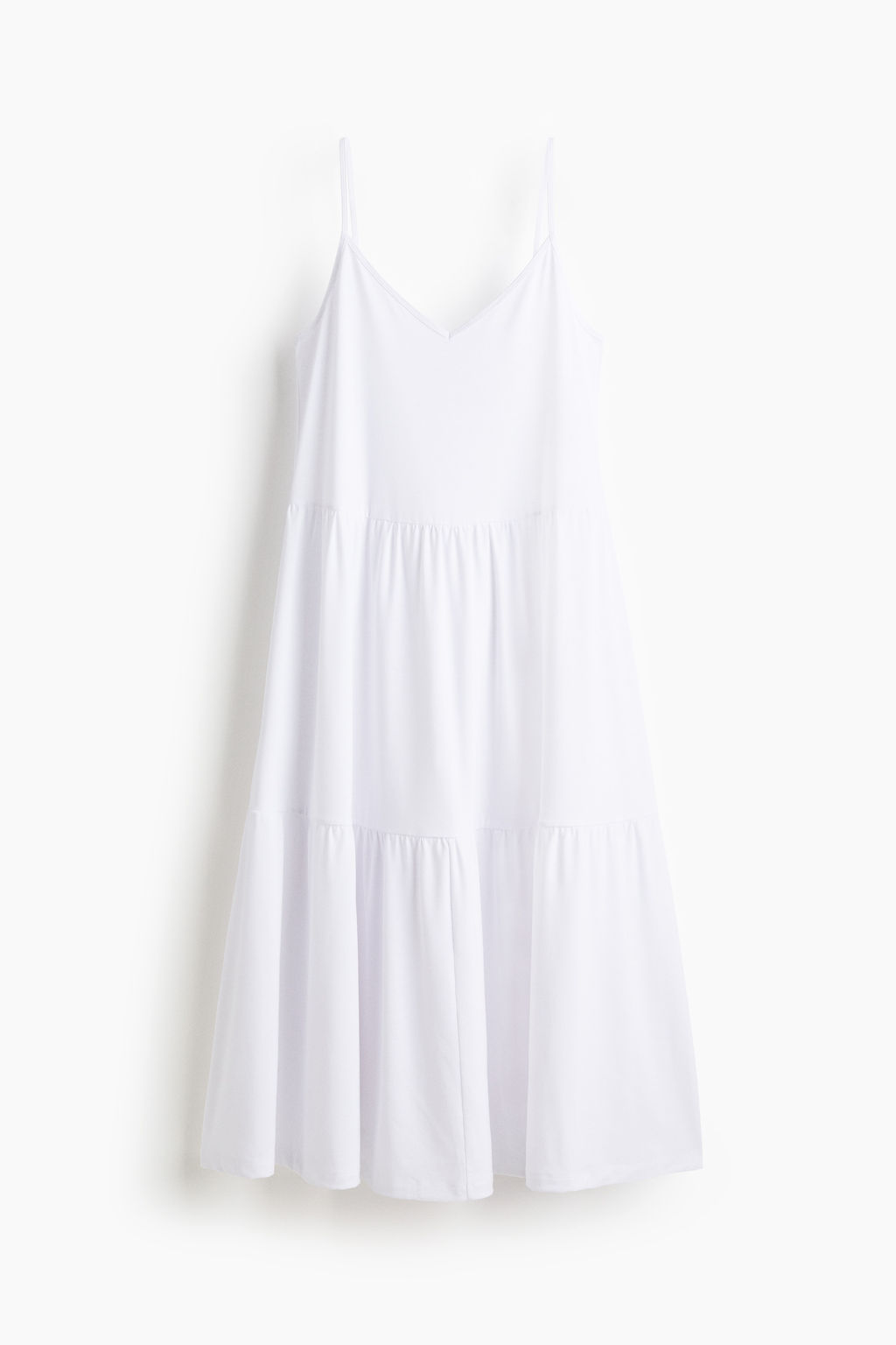 Vestido escalonado con tirantes espagueti - H&m фото 3