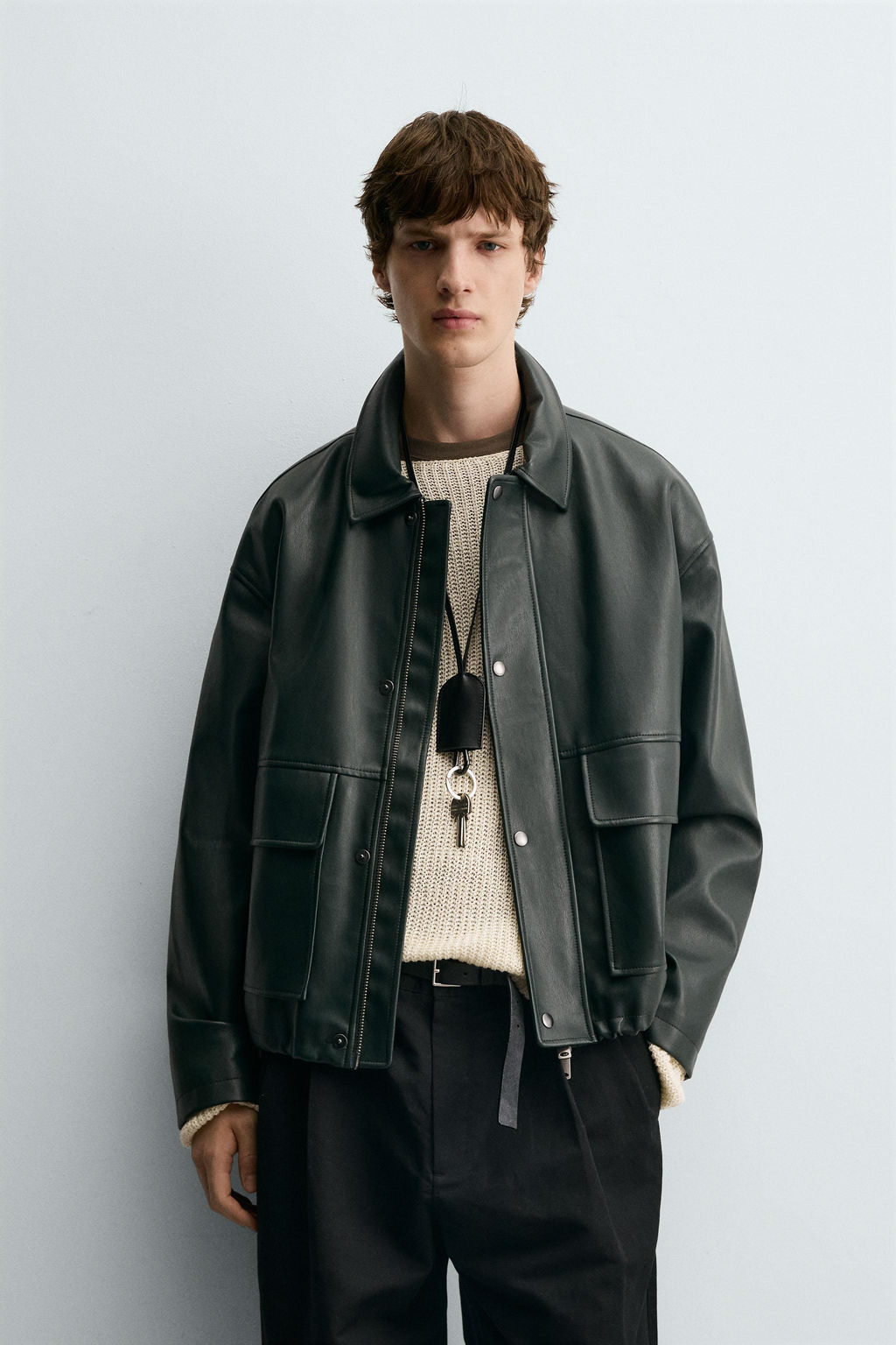 FAUX LEATHER JACKET WITH POCKETS - Zara фото 2