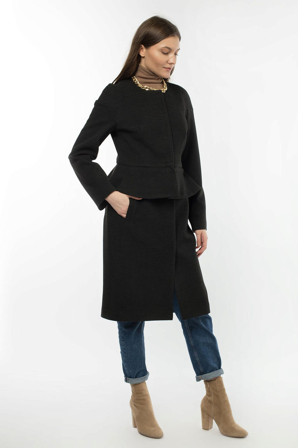 01-09184 Пальто женское демисезонное - El podio фото 3