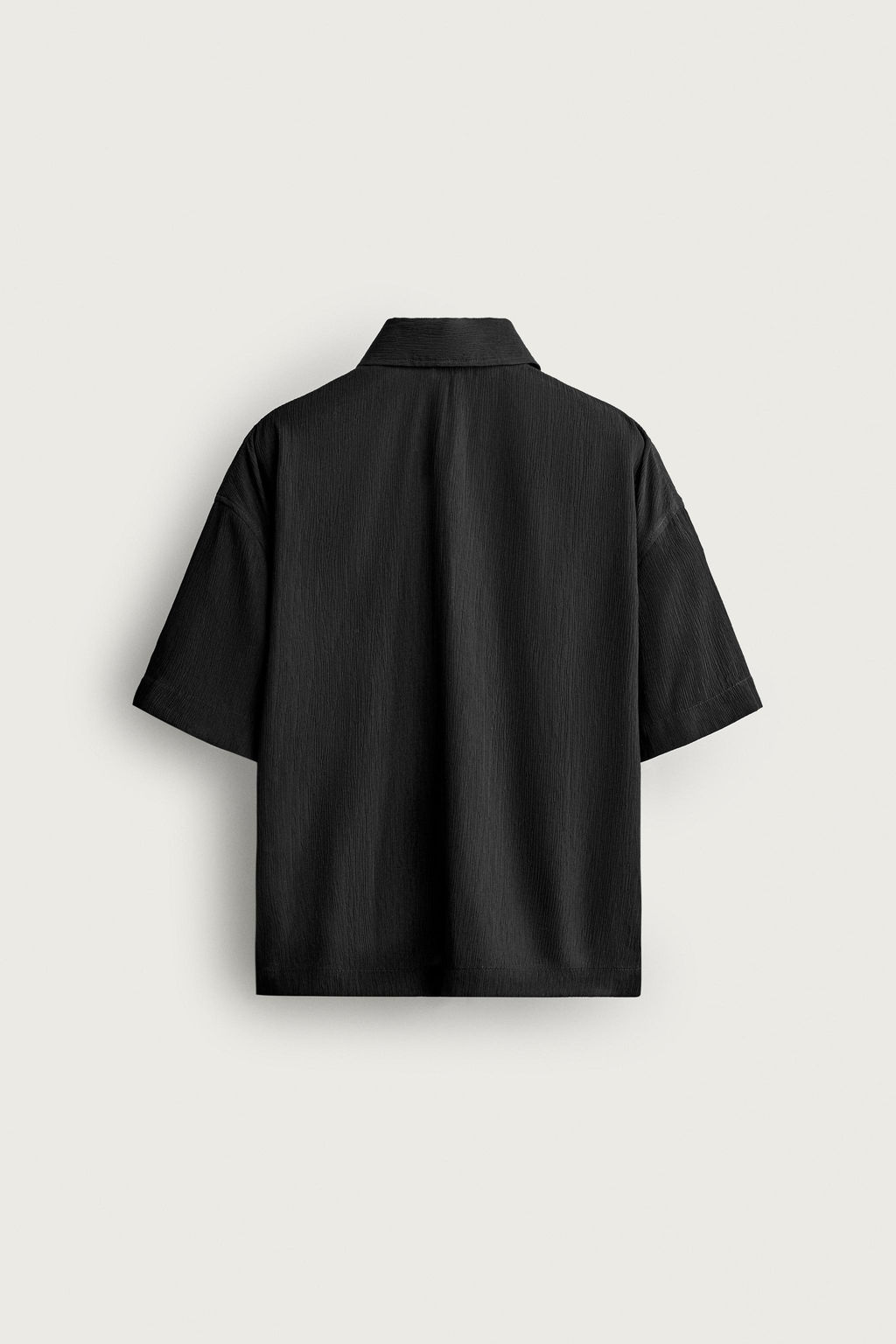 CAMISA RELAXED FIT RELIEVE / Negro - Zara фото 8