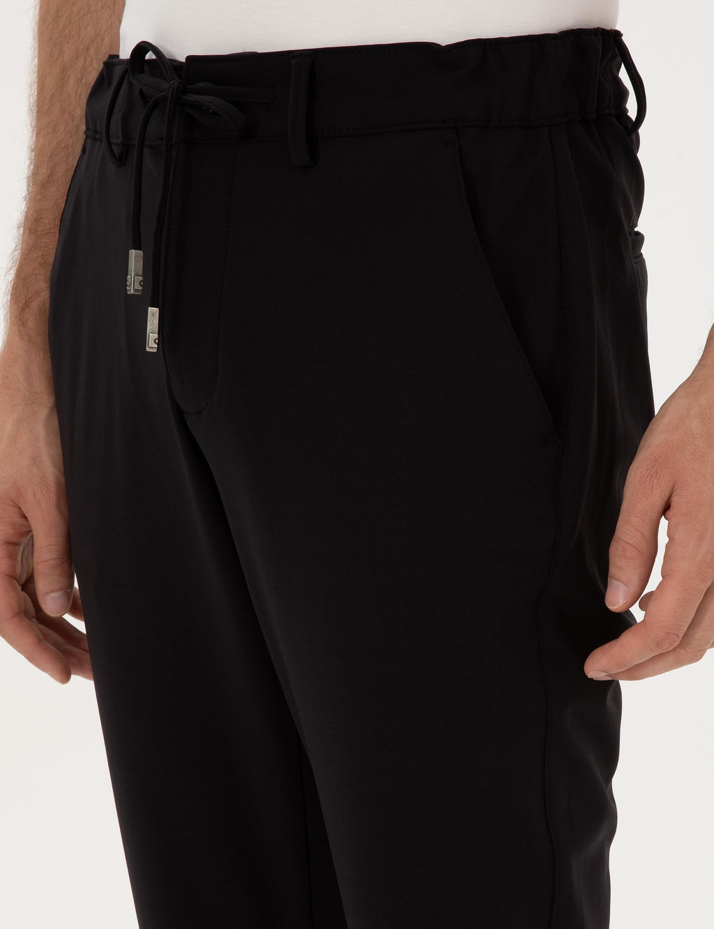 Siyh Slim Fit Beli Lastikli Kordonlu Jogger Kanvas Pantolon - Pierre cardin фото 5