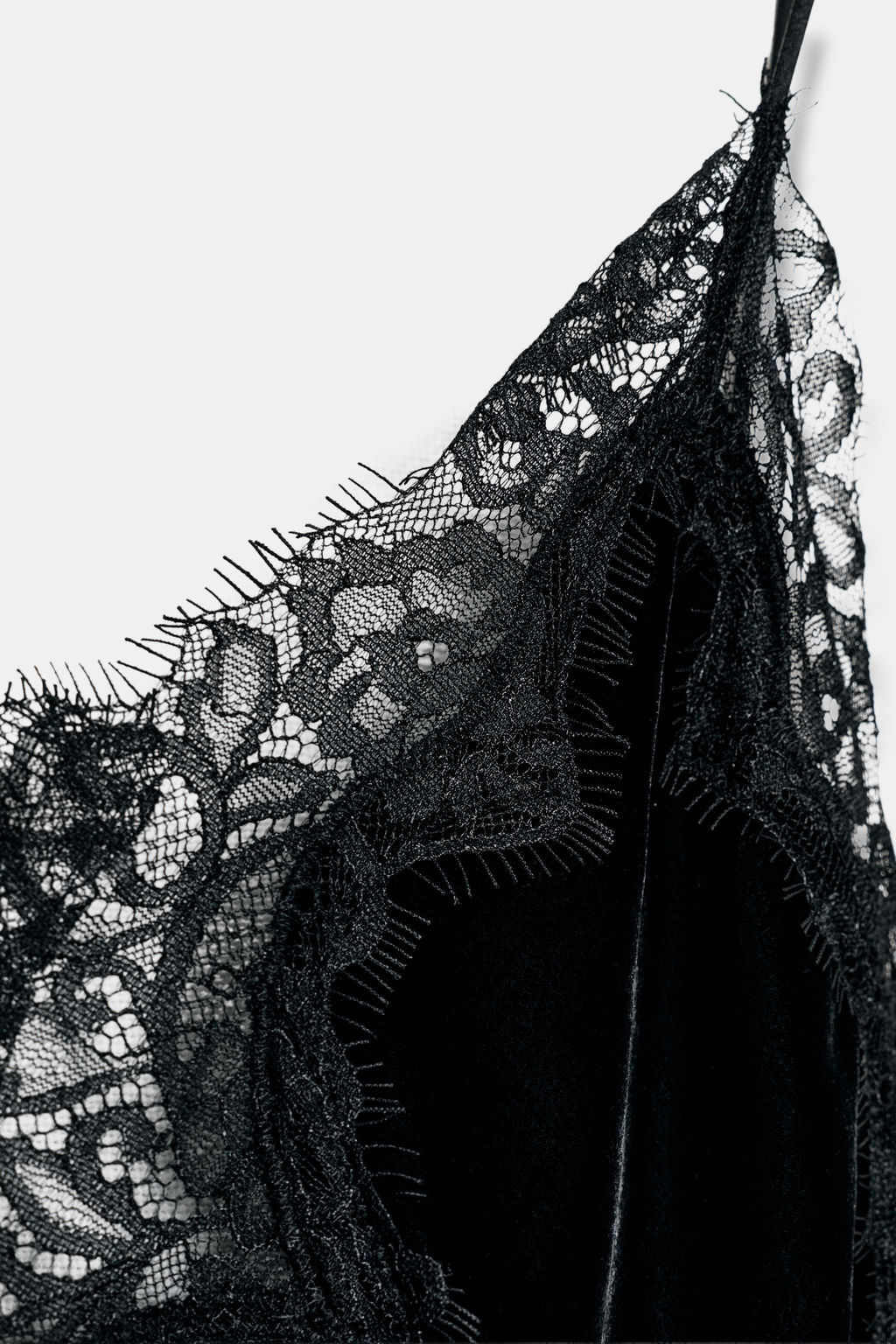 ZW COLLECTION VELVET LACE DRESS - Zara фото 7