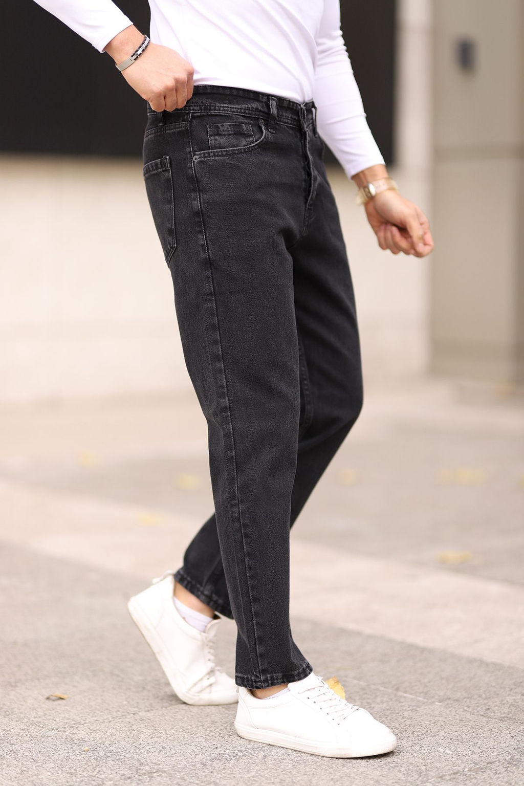 Siyah Smoke Boyfriend Jeans Kot Pantolon TMNAW25JE00020