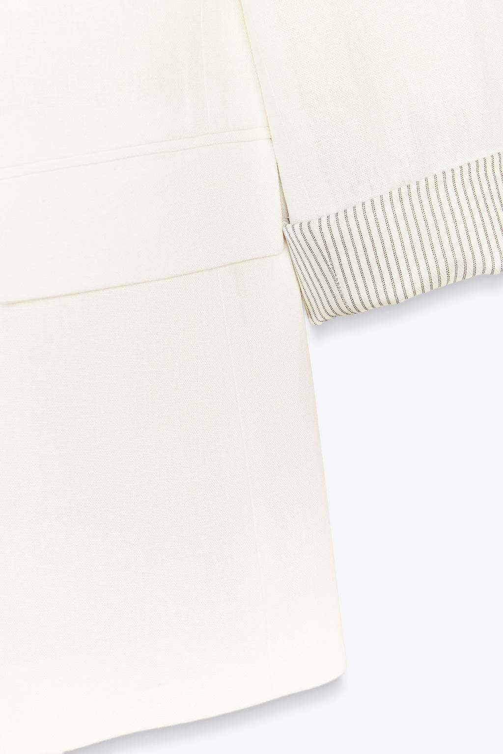 LINEN BLEND BLAZER WITH PRINTED CUFFS - Zara фото 34