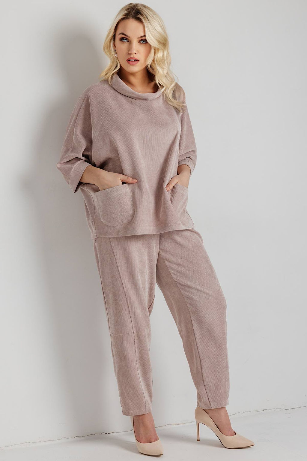 Брюки женские 207/04/Пудровый