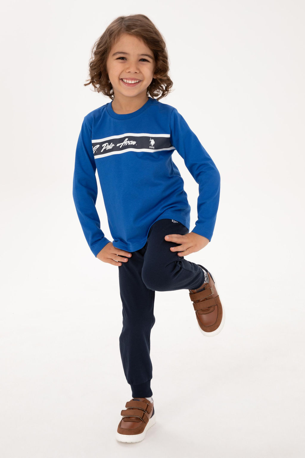 Erkek _ocuk Kobalt Mavi Pijama Tak_m_ Sepette S_rpriz _ndirim - U.s. polo assn фото 9