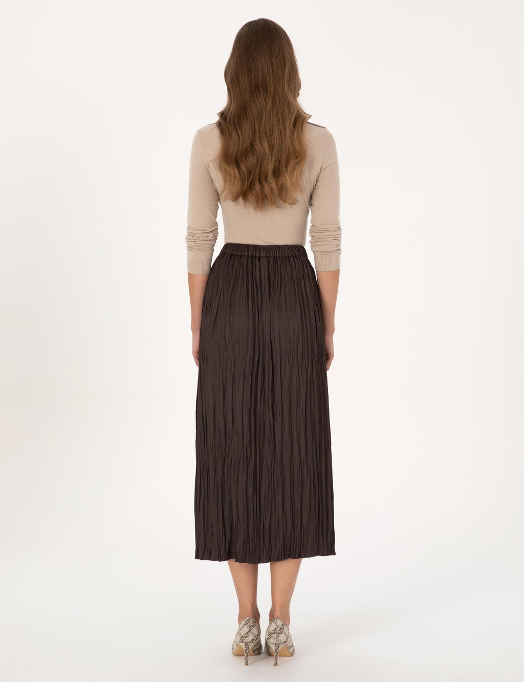 Kahverengi A Kesim Dokuma Etek - Pierre cardin фото 4