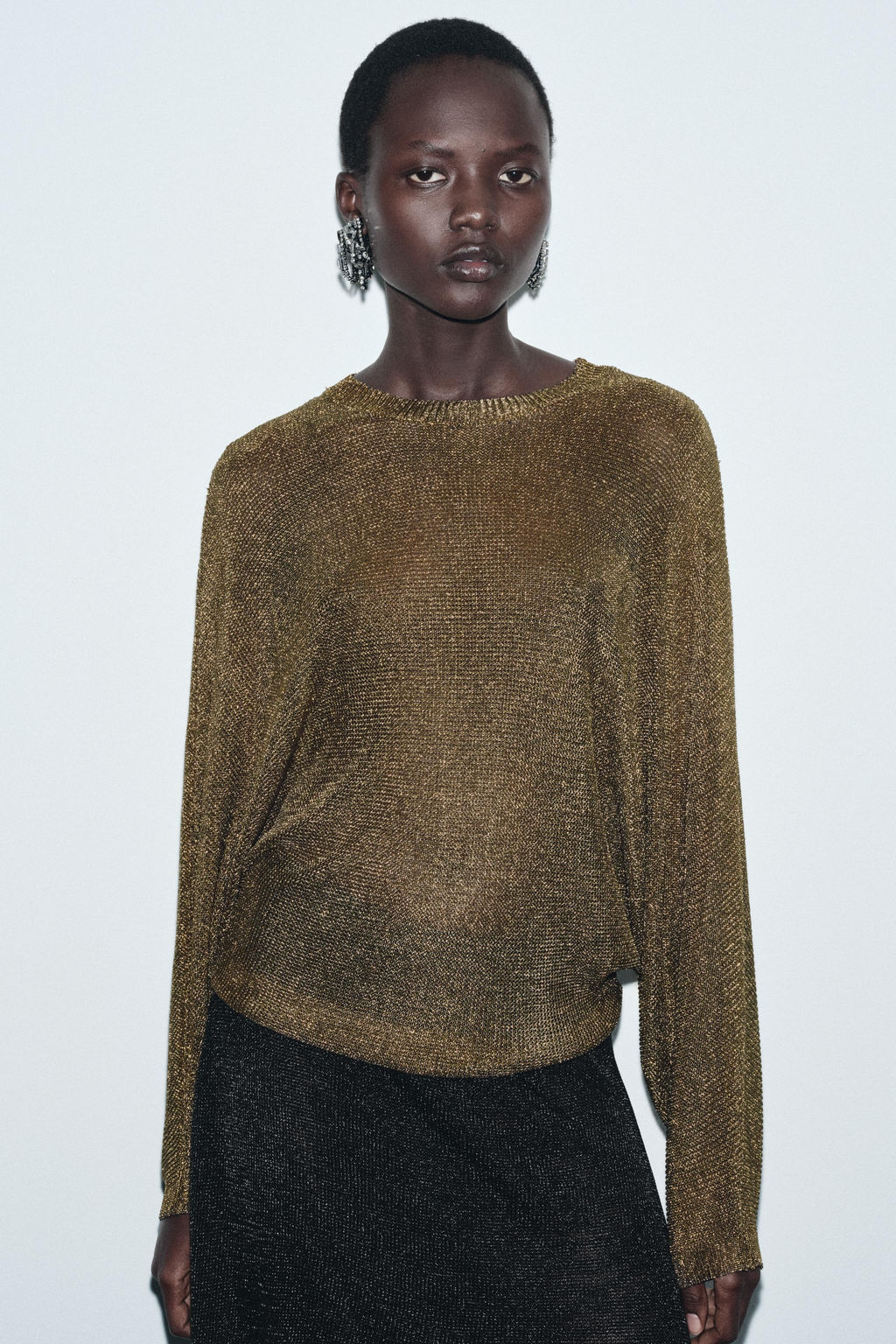 METALLIC KNIT JUMPER - Zara фото 2