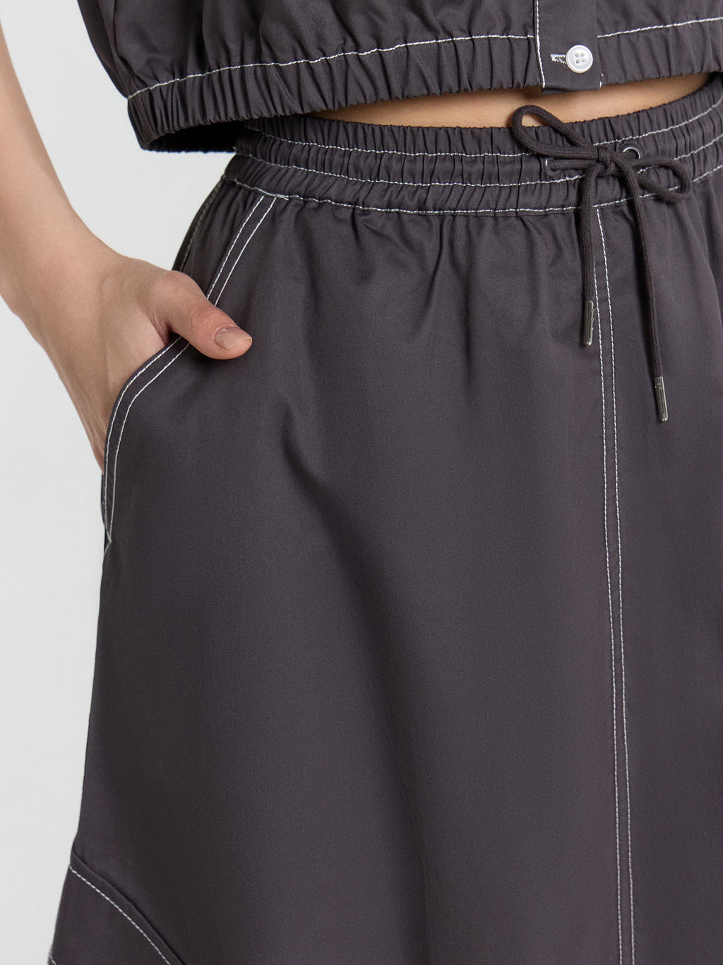 Юбка женская серая - Mark formelle фото 4