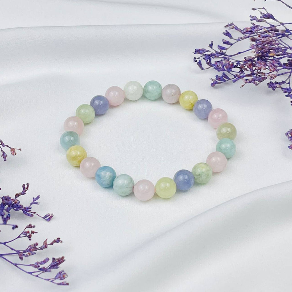 Браслет из Берилла и Кварца тон. - Радуга самоцветов фото 2