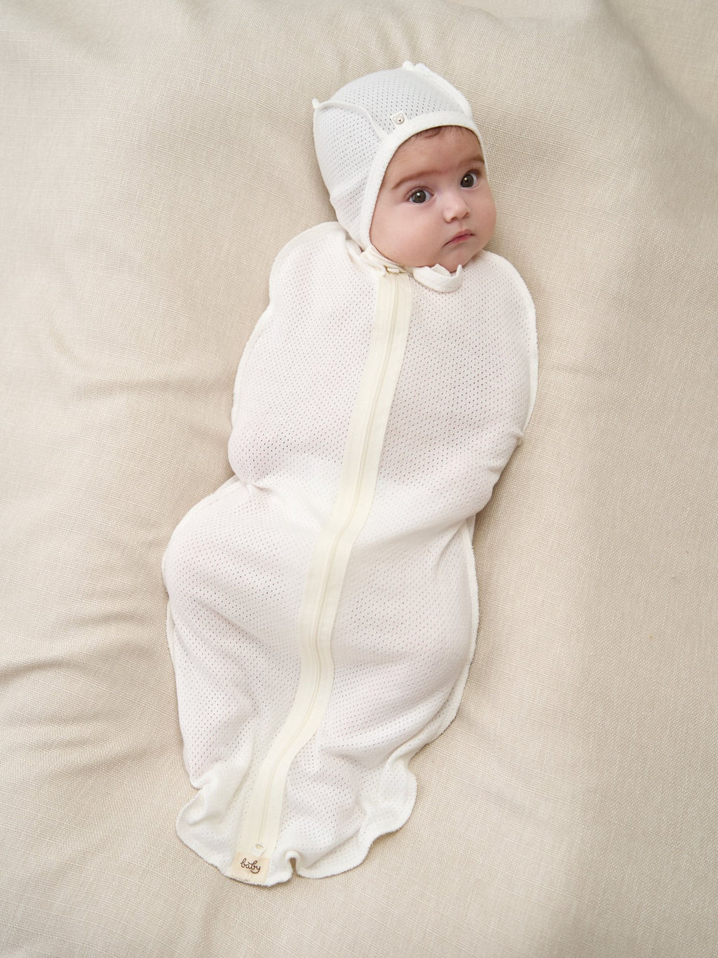 Пеленка-кокон Молоко из ажурного хлопка 0+ - Bungly фото 11